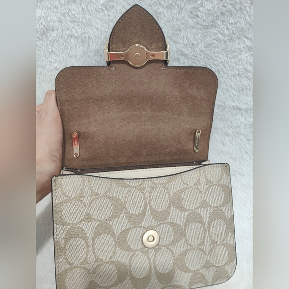 Morgan Square Crossbody Bag In Blocked Signature Canvas - Picture 9 of 12
